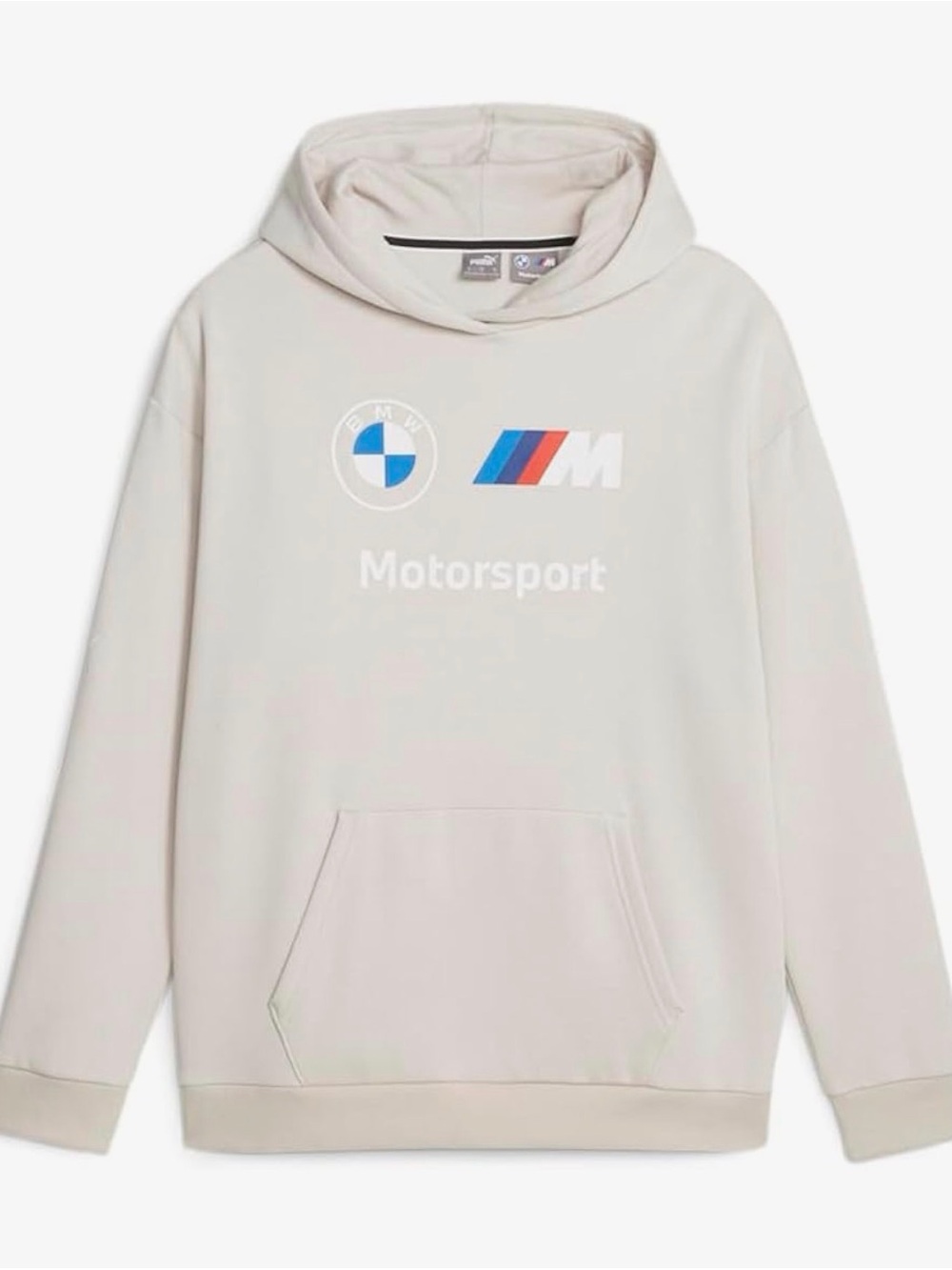 BMW Motorsport Women's Light Beige Puma Pull On Hoodie Sweatshirt